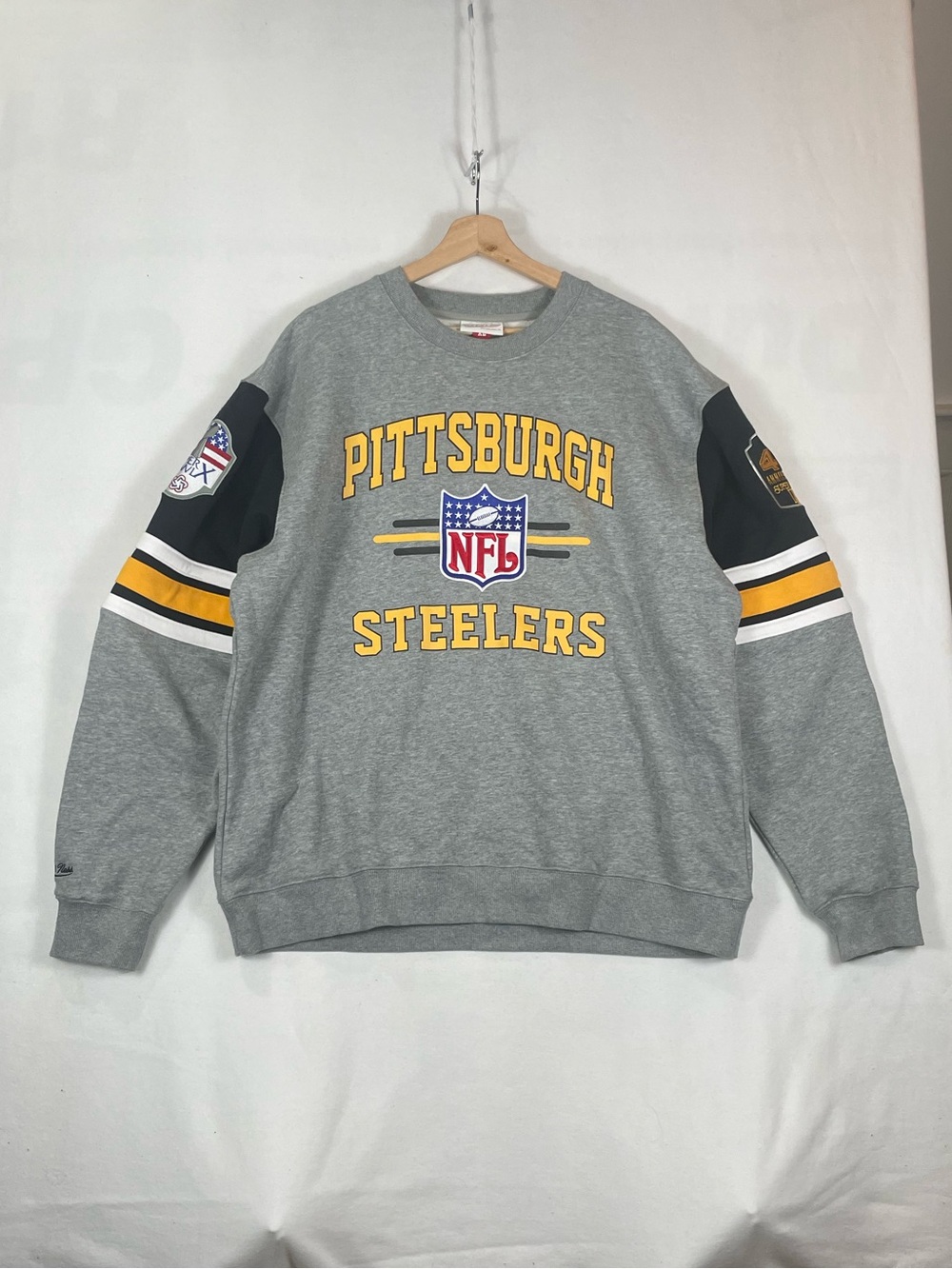 Mitchell & Ness Pittsburgh Steelers NFL Super bowl Crewneck Sweatshirt Sz XL